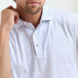 Peter Millar Nice Short Performance Jersey Golf Polo Shirt - White