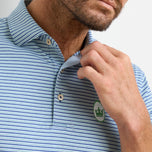 Peter Millar Owens Performance Jersey Golf Polo Shirt - Sport Marinblå