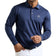Peter Millar Solid Performance Jersey Long Sleve Golf Polo Shirt - Navy