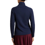 Peter Millar 女式 Coolspun Lite 棉质罗纹开衫 - 海军蓝