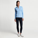 Peter Millar Kvinnor Lätt Crown Sun Golf Shirt - Cottage Blue