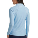 Peter Millar Women's Melange Raglan Lengan 1/4 Zip Midlayer - Bonnet