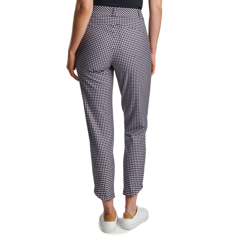 Peter Millar Women's Surge Gingham Print Performance Ankle Golf Pants - Black