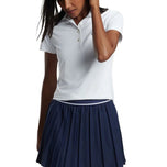 Peter Millar Performance Regangan Jersey Golf Shirt - Putih