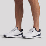 Puma Fusion Grip ST Spiked Golf Shoes - Puma White/Puma Silver/Deep Navy