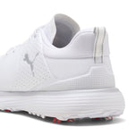 Puma Fusion Grip ST Spiked Golf Shoes - Puma White/Puma Silver/Ash Grey
