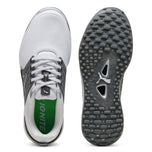 푸마 이그나이트 엘리베이트 2 와이드 스파이크리스 골프 슈즈 - 푸마 화이트/슬레이트 스카이/푸마 블랙