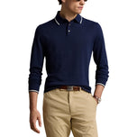 RLX Ralph Lauren Performance Polo -Collar Golf Sweater - Angkatan Laut Refined
