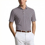 RLX RALPH LAUREN 스트라이프 가벼운 공기 흐름 골프 폴로 셔츠 - 세라믹 화이트 멀티