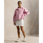 RLX Ralph Lauren Wanita Jacquard Cable Knit Half Zip Golf Pullover - Merah Muda Muda