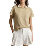 Kemeja Polo Golf Tour Pique Wanita RLX Ralph Lauren - Coklat Klasik
