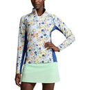 Rlx ralph lauren jersey UV wanita 1/4 zip pullover - cetak karangan bunga