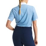 Kaos Polo Golf Abby Wanita Rohnisch - Micro R Check Dove Blue