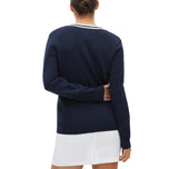 Sweater Golf Knitted Adele Rohisch - Angkatan Laut/Putih