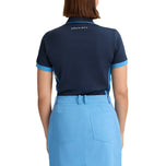 Rohnisch妇女Ultra Viola UV短袖高尔夫衬衫 - 海军