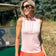 Golftini 여자의 멋진 소녀 소매가 골프 폴로 셔츠 - 샌드 바