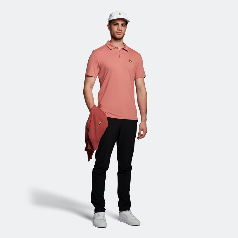 Lyle & Scott Concealed Button Polo - Rose Brown