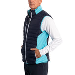 Sunderland Anton Pantded Regangan Panel Prestasi Golf Gilet - Tentera Laut/ Aqua