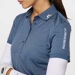 J.Lindeberg Wanita Tur Golf Golf Polo Shirt - Vintage Indigo