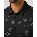 Travis Mathew Beverage Cart 골프 폴로 셔츠 - 블랙