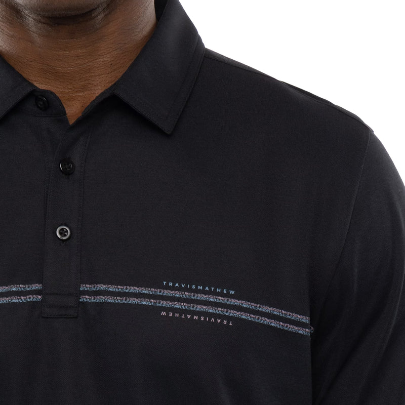Travis Mathew Island History Golf Polo Shirt - Black