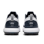 Travis Mathew Sepatu Golf NuAge Mega Spiked - Putih Sejuk/Gerhana Total