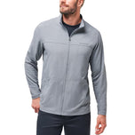 Travis Mathew Valley Lihat Jaket Golf Penuh - Heather Grey