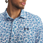 Under Armour Playoff 3 印花高尔夫 Polo 衫 - 白色/蓝色