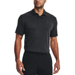 Under Armor Playoff 3.0 Stripe Polo Golf Shirt - Black/Pitch Grey
