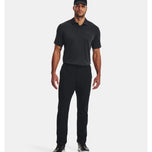 Under Armor Playoff 3.0 Stripe Polo Golf Shirt - Black/Pitch Grey