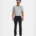 Di bawah Armor Playoff Heather Golf Polo Shirt - Mod Grey/Pitch Grey