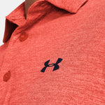 Under Armour Playoff Heather Golf Polo Shirt - Versa Red/Beta/Academy