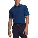 Under Armour Playoff Stripe Golf Polo Shirt - Midnight Navy/Varsity Blue