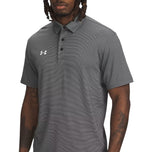 Kaos Polo Golf Garis Playoff Under Armour - Biru Laut Tengah Malam/Putih