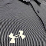 Kaos Polo Golf Garis Playoff Under Armour - Biru Laut Tengah Malam/Putih