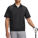 Under Armour Drive Lengan Pendek Wind Golf 1/4 Zip - Hitam