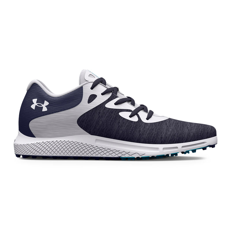 Under Armour Women's Charged Breathe 2 Knit Spikeless Golf Shoes - Midnight Navy/White