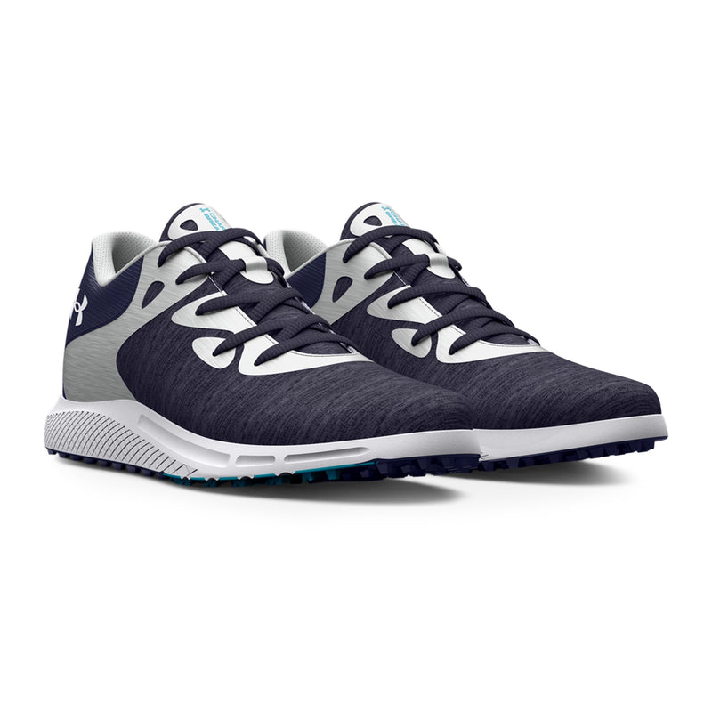 Under Armour Women's Charged Breathe 2 Knit Spikeless Golf Shoes - Midnight Navy/White