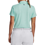 Under Armour Women's Playoff Golf Polo Shirt - Neo Turquoise/Midnight Navy