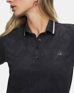 Kaos Polo Golf Jacquard Kering Armour Wanita Under Armour - Hitam