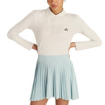 Malbon 여성용 비너스 긴 소매 골프 폴로 셔츠 - 화이트