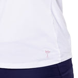 Golftini女士说是无袖高尔夫球球衫 - 白色/海军