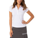 Golftini Women's Ruffle Golf Polo Shirt - White