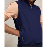 RLX Ralph Lauren Stretch Jersey Quarter Zip Golf Vest - Tentera Laut halus