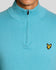 Lyle & Scott Quarter Zip Knitted Golf Jumper - Aquamarine Blue