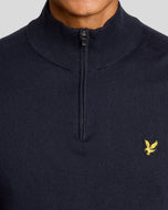 Lyle & Scott 쿼터 지퍼 니트 골프 점퍼 - 다크 네이비
