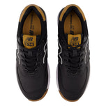 New Balance 574 Greens v2 Spikeless Wide (EE) Golf Shoes - Black/Gum