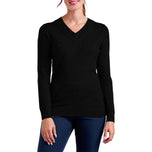 Sweater Nicole V -Neck Wanita Nivo - Hitam