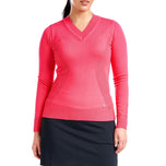 NIVO Women's Nicole V -Neck Sweater - Cherry