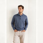 Peter Millar Perth Mélange Performance Quarter-Zip - 네이비